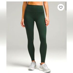 NOT AVAILABLE NWOT Forest Green High-Waisted lululemon wunder under  Leggings
